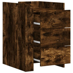 Berkfield Bedside Cabinet Smoked Oak 45X50X65 Cm Engineered Wood - thumbnail 8