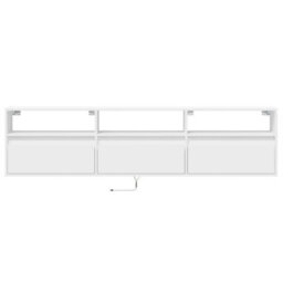 Berkfield Tv Wall Cabinet With Led White 180X31X45 Cm - thumbnail 6