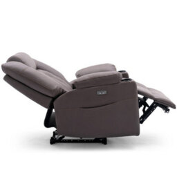 More4Homes Afton Electric Fabric Auto Recliner Armchair Gaming Usb Lounge Sofa Chair Brown - thumbnail 3