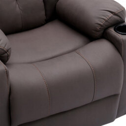 More4Homes Afton Electric Fabric Auto Recliner Armchair Gaming Usb Lounge Sofa Chair Brown - thumbnail 5