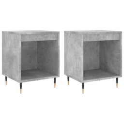 Berkfield Bedside Cabinets 2 Pcs Concrete Grey 40X35X50 Cm Engineered Wood - thumbnail 2
