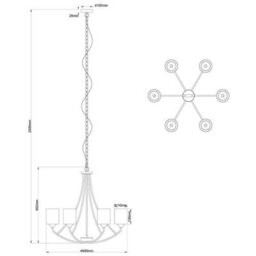 Pagazzi Lighting Pagazzi Ashton 6-Light Polished Chrome Chandelier Ceiling Light - thumbnail 6
