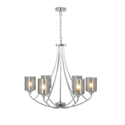 Pagazzi Lighting Pagazzi Ashton 6-Light Polished Chrome Chandelier Ceiling Light - thumbnail 2