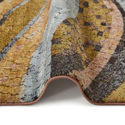 Bronze Abstract Jute Polyester Modern Living Room, Bedroom Rug - 200Cm X 290Cm - thumbnail 3