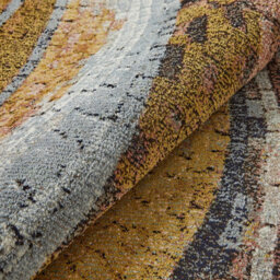 Bronze Abstract Jute Polyester Modern Living Room, Bedroom Rug - 200Cm X 290Cm - thumbnail 2