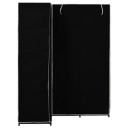 Walplus Corner Wardrobe Black 130X87X169 Cm - thumbnail 3
