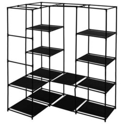 Walplus Corner Wardrobe Black 130X87X169 Cm - thumbnail 4