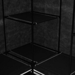 Walplus Corner Wardrobe Black 130X87X169 Cm - thumbnail 6