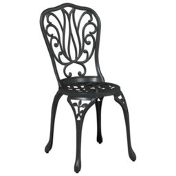 Berkfield Garden Bistro Set 3 Pcs Black Aluminium - thumbnail 4