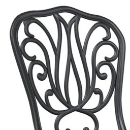 Berkfield Garden Bistro Set 3 Pcs Black Aluminium - thumbnail 9
