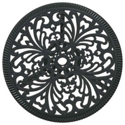 Berkfield Garden Bistro Set 3 Pcs Black Aluminium - thumbnail 8