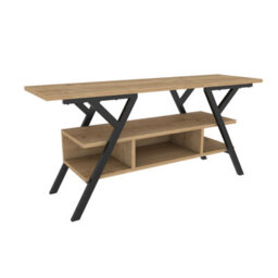 Decorotika Minerva Tv Stand Tv Unit For Tv's Up To 55 Inch Black And Oak - thumbnail 5