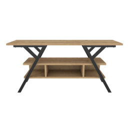 Decorotika Minerva Tv Stand Tv Unit For Tv's Up To 55 Inch Black And Oak - thumbnail 4