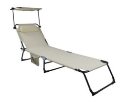 Vcm Sun Lounger Deckchair Garden Lounger Roof - thumbnail 1