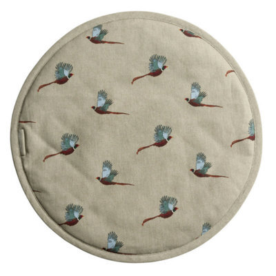 Hob Cover: Sophie Allport Pheasant Aga Cover, Cotton - image 1