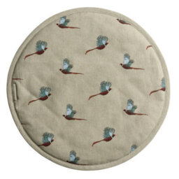 Hob Cover: Sophie Allport Pheasant Aga Cover, Cotton