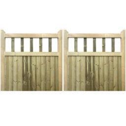 Ruby UK Ruby Cottage Mortise & Tenon 3/4 Split T&g Entrance Gate (Pair) 3.6M Wide X 1.5M High Right Hand Hinge - thumbnail 2