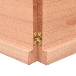 Berkfield Wall Shelf Light Brown 120X40X4 Cm Treated Solid Wood Oak - thumbnail 3