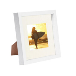 "Nicola Spring 8 X 8"" Photo Frame - Ivory Mount 3D Photo Frame Picture Frame Box Portrait Display Case & Spacer (4 X 4"" Mount)" - thumbnail 1