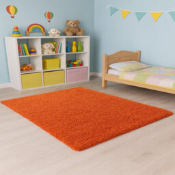 Uetian Extra Thick Heavy 5Cm Pile Soft Shaggy Rugs Modern Area Rugs Bedroom Hall Rugs Orange 80 X 150Cm - thumbnail 6