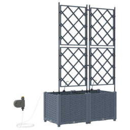 Berkfield Garden Planters Light Grey 80 X 40 X 142 Cm Steel - thumbnail 7
