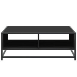 Walplus Coffee Table Black 80X80X30 Cm Engineered Wood And Metal - thumbnail 5
