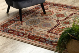 RugsX Carpet Wool Keshan Fringe, Ornament Oriental 6668/53555 Beige Claret  80X145 Cm - thumbnail 5