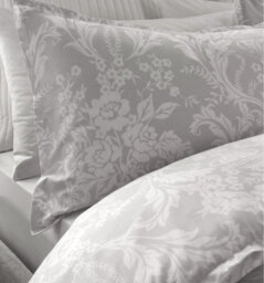 Samantha Faiers Home Darcy Floral Reversible King Size Duvet Cover Set With Pillowcases - Silver - thumbnail 2