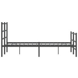 Berkfield Metal Bed Frame Without Mattress With Footboard Black 120X190Cm - thumbnail 6