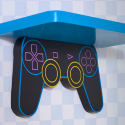 Ohs Kids Set Of 3 Gaming Novelty Wall Shelves Floating Storage - thumbnail 5