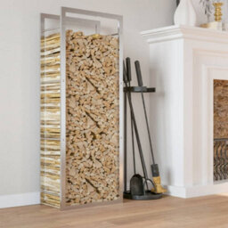 Walplus Firewood Rack 50X28X132 Cm Stainless Steel