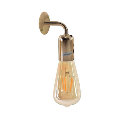 Ledsone Vintage French Gold Wall Light E27 Industrial Fixture For Bar Restaurant Hallway With Bulb - image 1