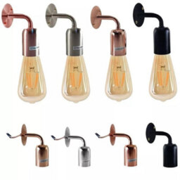 Ledsone Vintage French Gold Wall Light E27 Industrial Fixture For Bar Restaurant Hallway With Bulb - thumbnail 6
