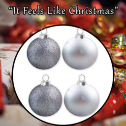 Christmas Bauble Decoration Hanging Tree Ornament X 4 7Cm Silver - thumbnail 7