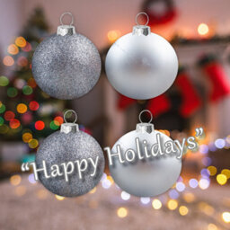 Christmas Bauble Decoration Hanging Tree Ornament X 4 7Cm Silver - thumbnail 4