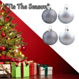 Christmas Bauble Decoration Hanging Tree Ornament X 4 7Cm Silver - thumbnail 6