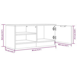 Walplus Tv Cabinet Sonoma Oak 80X35X36.5 Cm Engineered Wood - thumbnail 9
