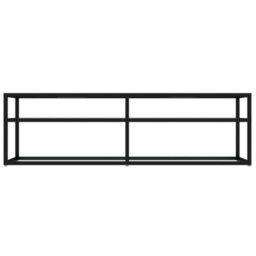 Vidaxl Tv Cabinet White Marble 140X40X40.5 Cm Tempered Glass - thumbnail 3