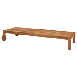 Beliani Sun Lounger Bellano Reclining Acacia Wood Brown - thumbnail 4