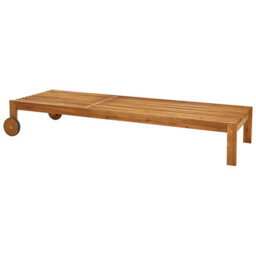 Beliani Sun Lounger Bellano Reclining Acacia Wood Brown - thumbnail 5