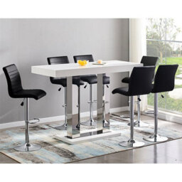 Furniture in Fashion Caprice High Gloss Bar Table Rectangular Large In White - thumbnail 6