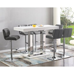 Furniture in Fashion Caprice High Gloss Bar Table Rectangular Large In White - thumbnail 3