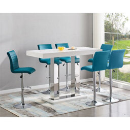 Furniture in Fashion Caprice High Gloss Bar Table Rectangular Large In White - thumbnail 7
