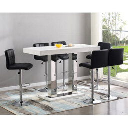 Furniture in Fashion Caprice High Gloss Bar Table Rectangular Large In White - thumbnail 4