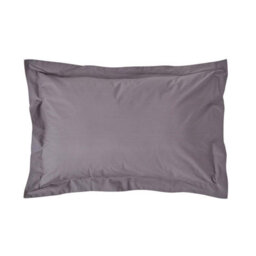 Homescapes Dark Grey Egyptian Cotton Oxford Pillowcase 200 Tc, Standard
