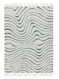Cream Modern Abstract Moroccan Kilim Easy To Clean Dining Room Rug-200Cm X 290Cm - thumbnail 3