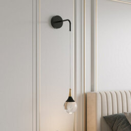 Living And Home 5W Modern Crystal Wall Lamp, Creative Led Spherical Wall Lamp, Indoor Bedside Lamp, Dimmable - thumbnail 1