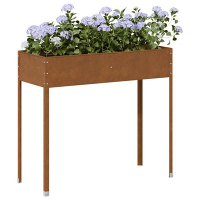 Walplus Garden Planter 100.5X40.5X90 Cm Weathering Steel - image 1