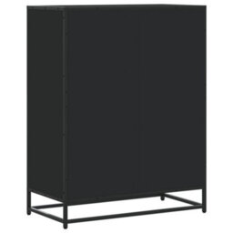 Berkfield Shoe Cabinet Black 75X38X97.5 Cm Engineered Wood And Metal - thumbnail 6