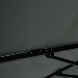 Thehotsale 3M Cantilever Parasol With Lights Umbrella With 360 Degree Rotation And Cross Base - thumbnail 7